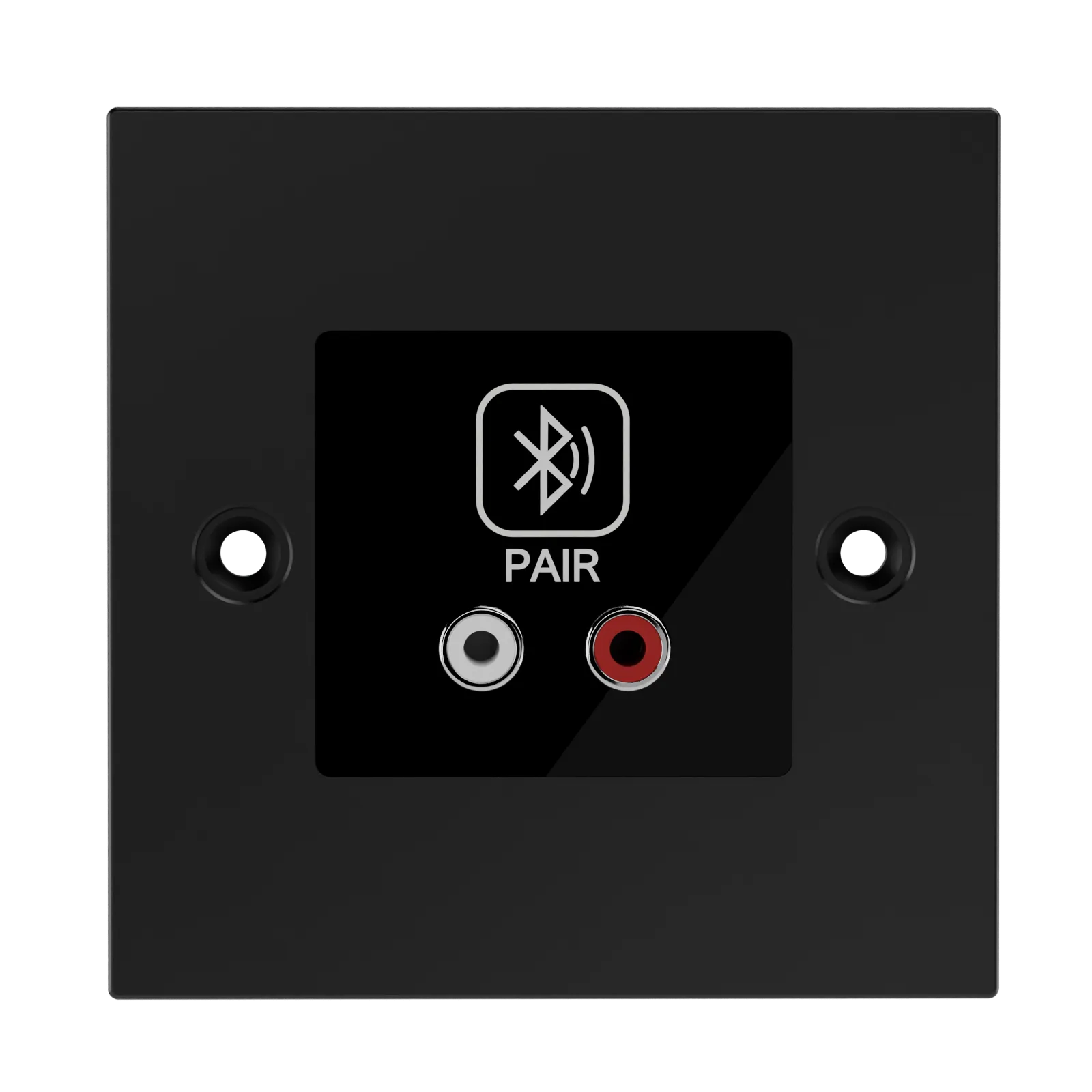 Interface murale AmiD2 noire&nbsp;: bouton tactile d’appairage Bluetooth et entrée RCA stéréo