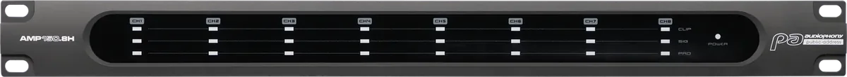 Amplificateur AMP150.8H, face avant