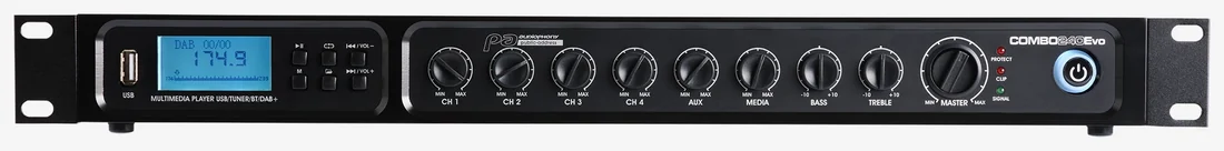 Amplificateur-mixeur COMBO240Evo, face avant